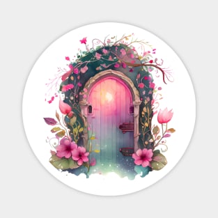 Fairy Door Watercolor 4 Come Through Magnet